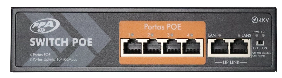 Switch Poe 4 Canais PPA